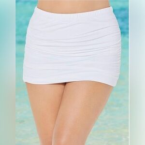 Swimsuits For All White Swim Skirt NWT